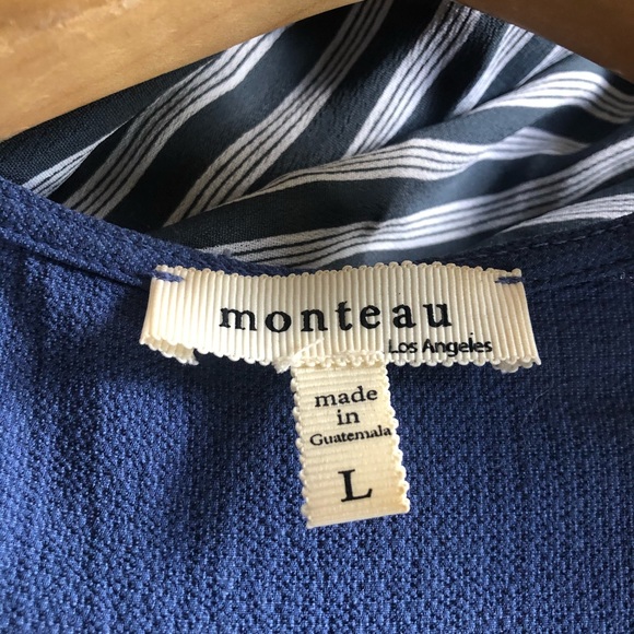 Monteau Blue aside-Tie Shirt - Picture 4 of 4